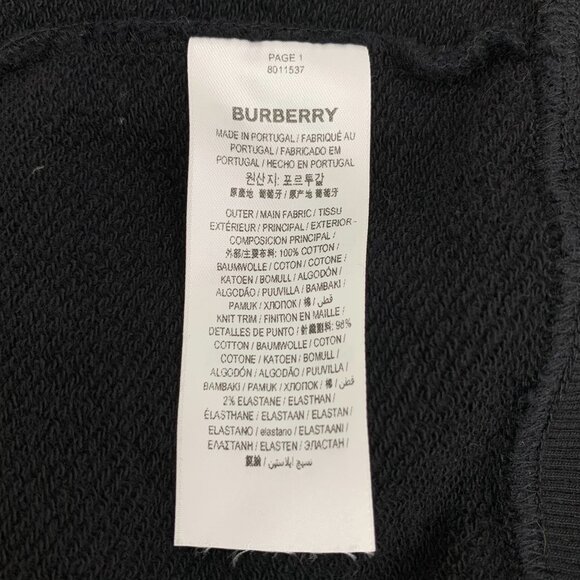 CM0449 Burberry Black Sweatshirt With Red Logo Print Medium - Picture 6 of 8